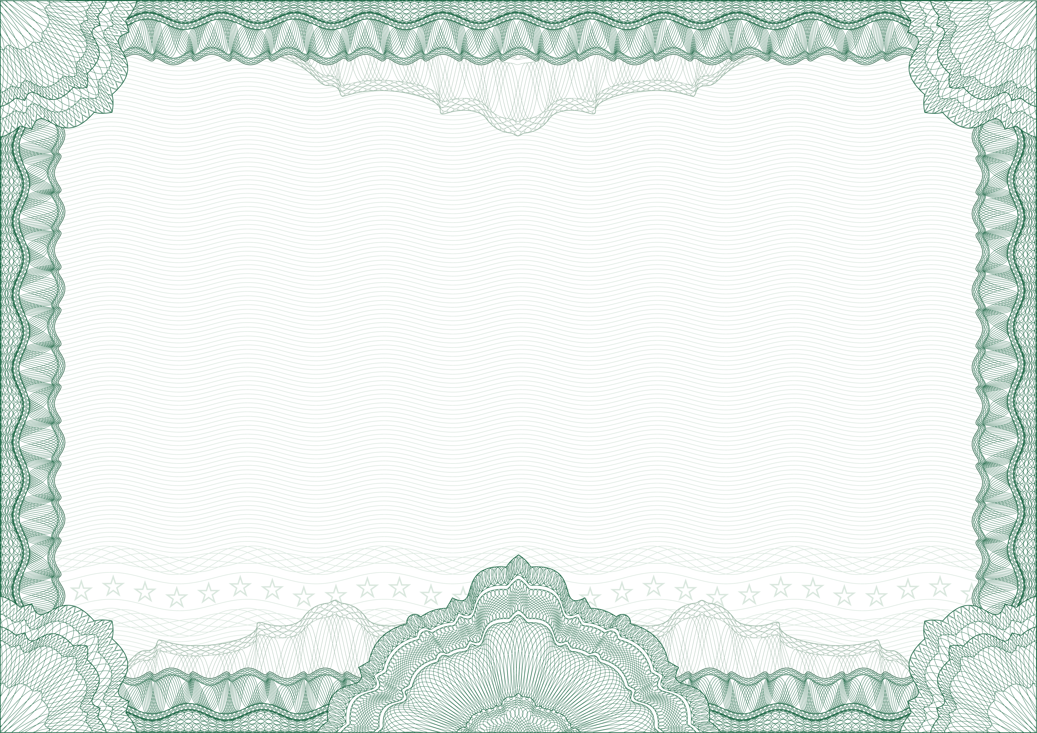 Classic Guilloche border for Diploma or Certificate вектор