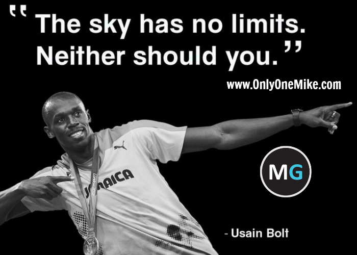 Usain Bolt Inspirational Quote  Only One Mike